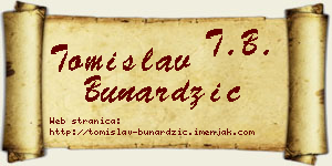 Tomislav Bunardžić vizit kartica